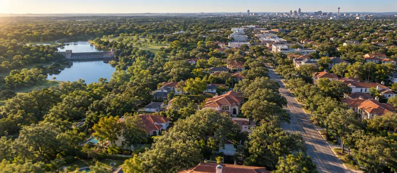 Aerial view of Alamo Heights, Texas
