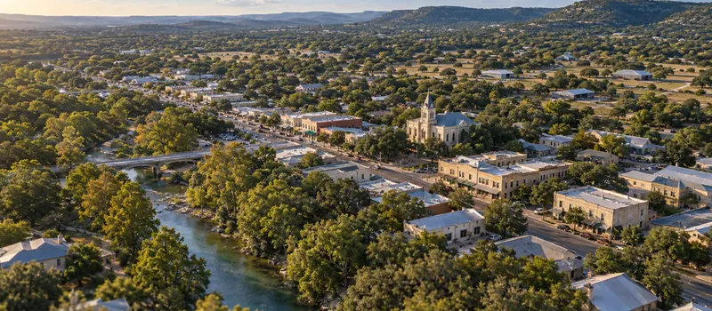 Aerial view of Boerne, Texas