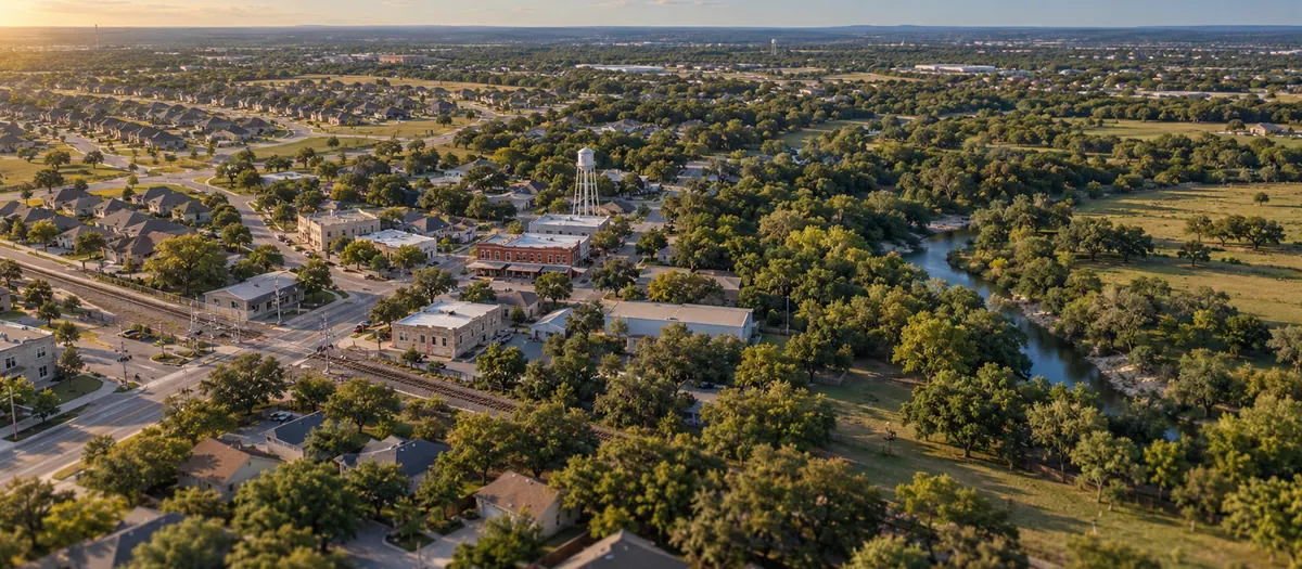 Aerial view of Cibolo, Texas