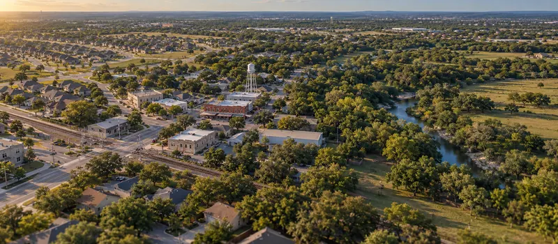 Aerial view of Cibolo, Texas