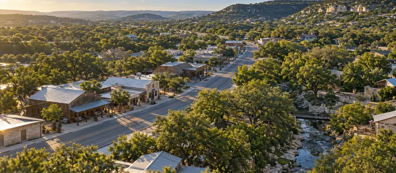 Aerial view of Helotes, Texas