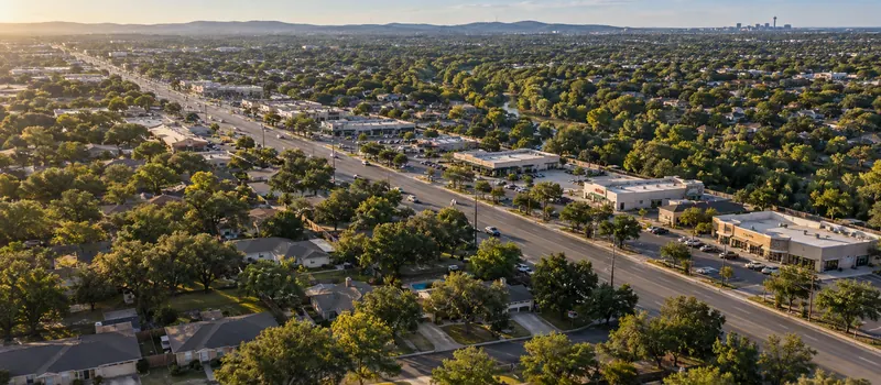 Aerial view of Leon Valley, Texas