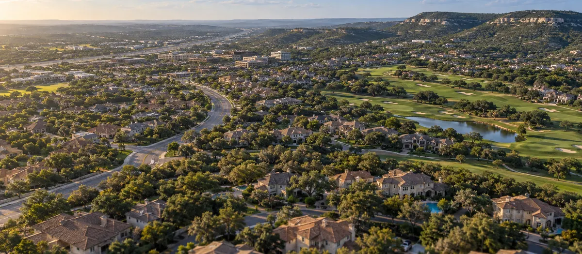 Aerial view of Stone Oak, Texas