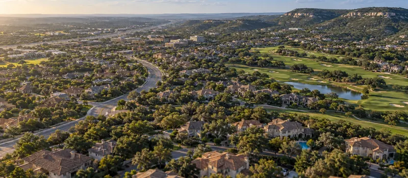 Aerial view of Stone Oak, Texas
